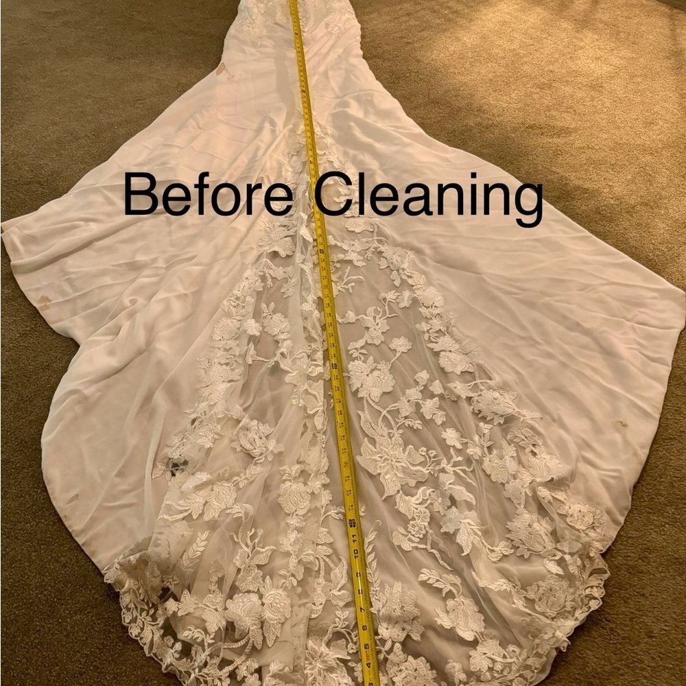 Pronovias Epico Wedding Dress & Veil Sz U. 0. Professionally cleaned & preserved - Picture 14 of 16